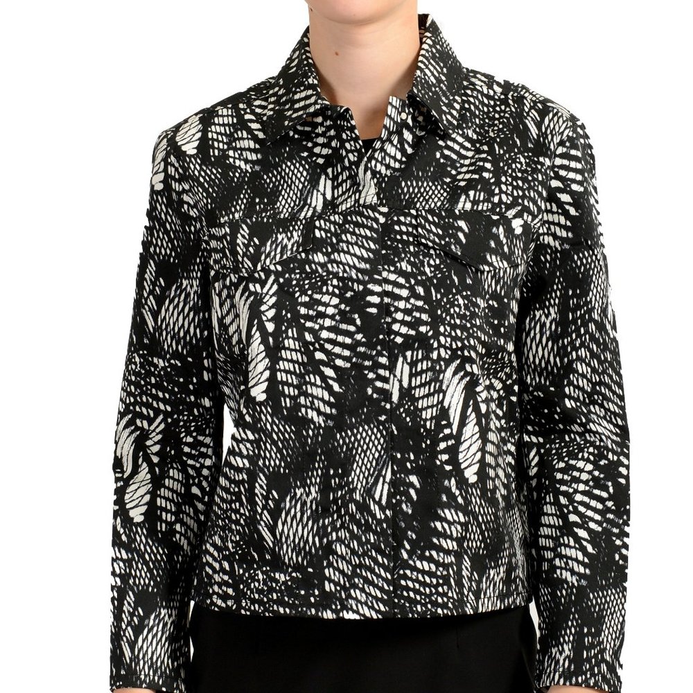 Maison Margiela MM6 Women's Button Down Bomber Jacket US M IT 42